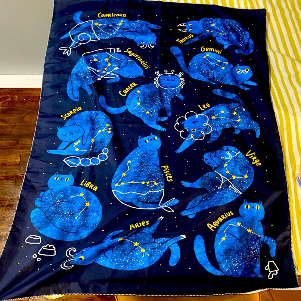 Cute SHEIN cat astrology tapestry